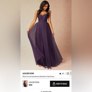 Azazie Roni Bridesmaid Dress Brand New